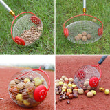 Geniff Nut Gatherer, Walnut Apple Picker, Aluminum Alloy Rolling Garden Harvest Picker for Acorns Butternuts Hickory Nuts Chestnuts & Other Objects, Small